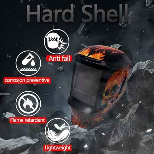Welding Helmet Auto Darkening with 4 Arc Sensors Wide Shade 4/5-9/9-13 for TIG MIG Weld Grinding Cutting,1/1/1/1 Optical Clarity 3.94"¡¿2.64"Large Viewing Screen True Color Welder Mask Solar & Battery