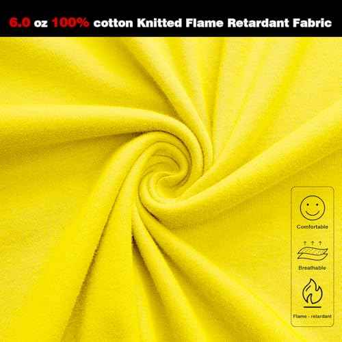 FR Shirt 6 oz Hi Vis Fire Resistant Flame Resistant Shirts for Men,Welding Shirt Cotton CAT2 Long-Sleeved Shirts