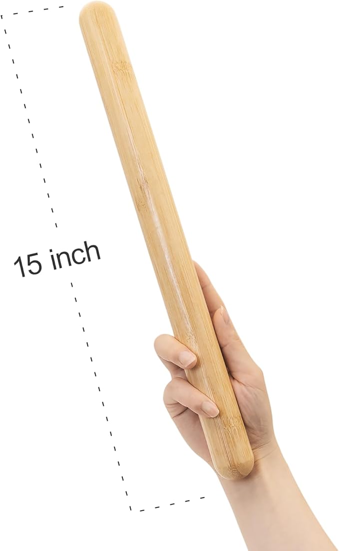 Bamboo Massage Stick - Body Shaping Roller, Guasha Massage Tool for Relaxing Muscles