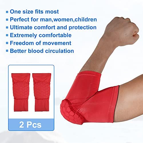 VOCOSTE 2pcs Elbow Brace, Compression Support Sleeve for Joint, Elbow Pad Sleeve for Women Men, Red, L Size