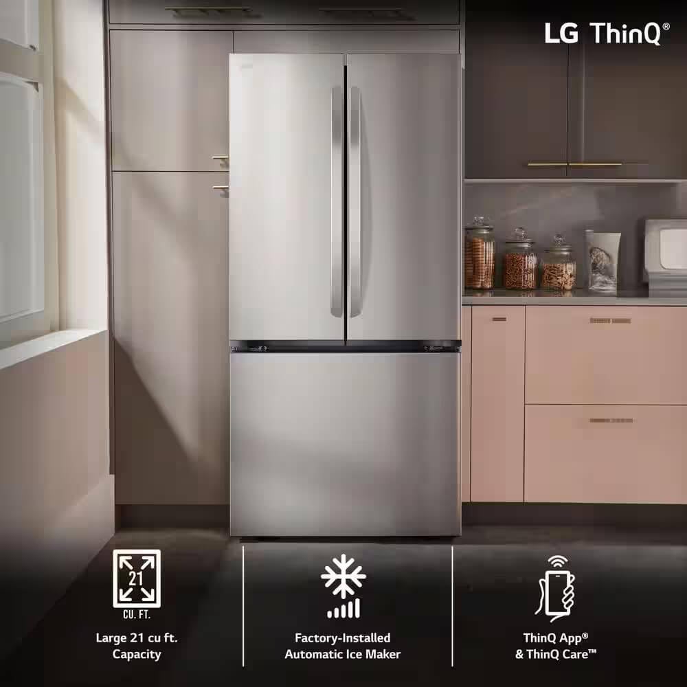 LG LF21G6200S 21 Cu. Ft. Stainless Counter-Depth 3-Door French Door Refrigerator