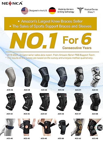 NEENCA Professional Knee Brace for Knee Pain, Adjustable Knee Support with Patented X-Strap Fixing System, Support and Stability for Joint Pain Relief, Arthritis, Meniscus Tear,ACL,PCL, Runner, Sports