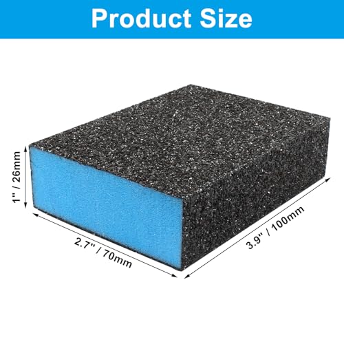 36 Grit Sanding Blocks, 8 Pcs Coarse Sandpaper Sponge Washable and Reusable Sanding Sponges for Wood, Metal, Drywall, Sheetrock