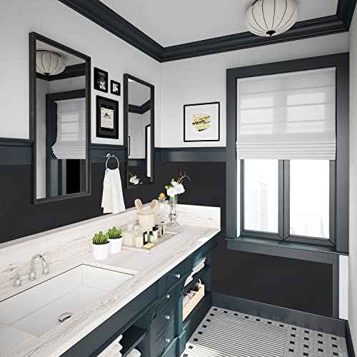 Black Contact Paper - 15.7 x 98 Inch Peel and Stick Wallpaper, Matte Black Wallpaper, Self Adhesive and Removable Decorative Contact Paper for Cabinets,Stand Liner, Table and Door Makeover Decor