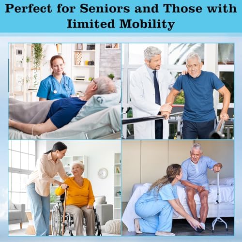 supregear Gait Belt - Anti-Slip Transfer Aid with 7 Handles and Quick-Release Buckle, Perfect for Senior Care, Black
