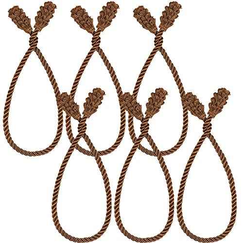 Shappy 6 Pieces Christmas Garland Banister Ties Christmas Decorative Reusable and Flexible Twist Ties for Garland, Banister Home Decoration (Brown)