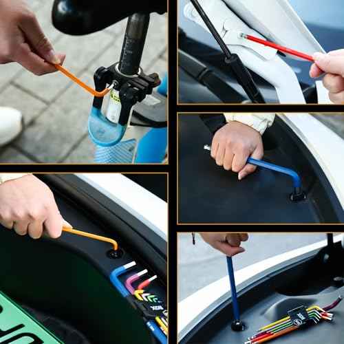 Upgraded allen wrenches Sets 22PCS (Metric & SAE) ? Extra Long Arm allen key set with Ball End ? Durable Hex tool Set with Color-Coded Sleeves ? Ergonomic hex keys
