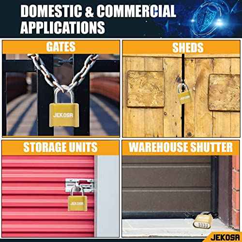 Jekosa¢ç JKC/50 [Weatherpoof] Heavy Duty Combination Lock Outdoor - Lock with 4 Digit Code [No Key] - Ideal for Gate, Shed, Fence