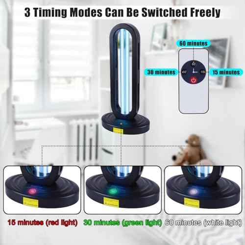 Home Disinfection Device,UV Light Sanitizer for Dust Mites, Ultraviolet Light Sanitizer for Room,UVO 254 Lamp,UVC Lamp with Remote Control