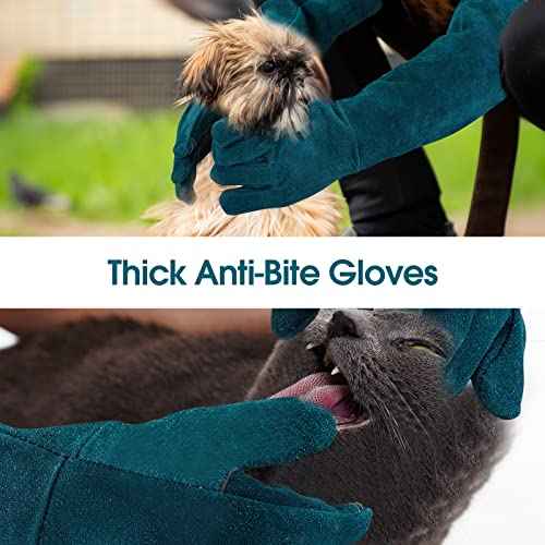 Animal Handling Gloves Bite Proof Multipurpose Pet Glove for Trips to Vet Grooming Puncture Proof Training Anti-Bite Scratch for Cat Dog Snake Falcon Grabbing Reptile