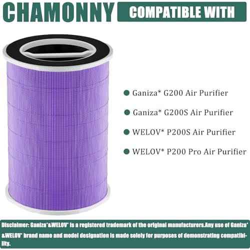 P200S/P200 Pro Pet Care Filter Replcement, Compatible with WELOV P200S/P200 Pro Air Purifier, 3-in-1 H13 True HEPA Filter and Pre-Filter, 2 Pack