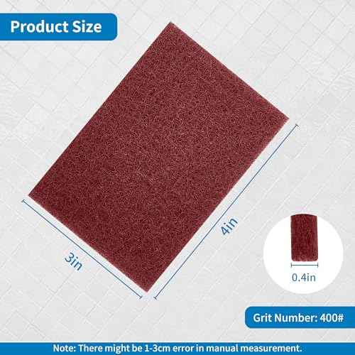 Hand Pads 7447 Industrial Scuff Pad Automotive Reusable Household Abrasive Hand Pads Heavy Duty Scrub Pad Scuffing Scouring Sanding Surface Preparation of Woodworking 4¡¯¡¯x3¡¯¡¯