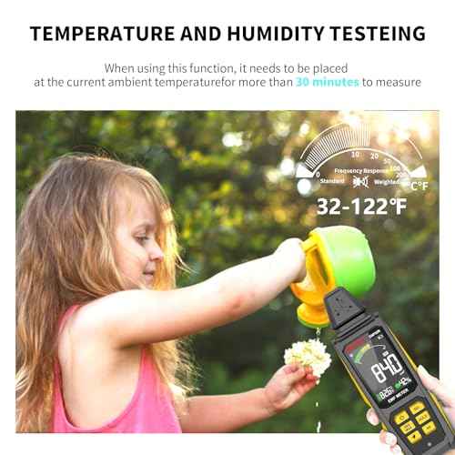EMF Detector, MESTEK 5 in 1 EMF Meter Radiation Detector, Electric Field, Radio Frequency Field Temperature, Magnetic Field Strength Meter, Rechargeable EMF Reader Home EMF Detection and Ghost Hunting