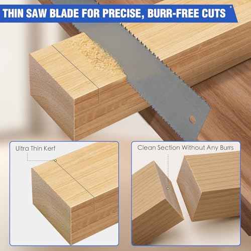 Japanese Pull Saw Set 9.5" & 11.5" Double Edge Flush Cut Saw, Flexible SK5 Ryoba Replaceable Blades 14/18 & 7/11 TPI, Non-Slip Ergonomic Handle, Japanese Hand Saws for Woodworking Tools