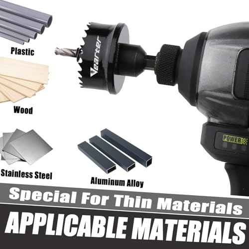 Bi-Metal Hole Saw Kit 3PCS, 7/8'' to1-3/8'' M42 Bimetal Hole Saw Set, Thin Wall Cobalt Drill Hole Cutter with Arbors for Wood, Sheet Metal, Copper, Plaster, PVC, Steel Plate, Drywall, Black