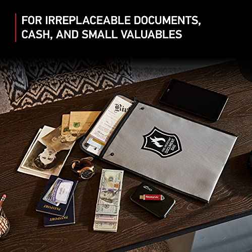 SentrySafe Fire and Water Resistant Portable Bag with Zipper for Money or Document Storage, FBWLZ0SSC