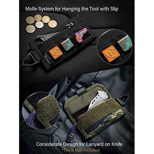 TACTICAL GEEK Storage A2 M EDC Pouch Organizer, Nylon Coin Purse, Multi-Purpose Storage Pocket, Multitools Small Pocket Organizer for Men, Compact Gadget Pouch for Daily Carry Camouflage
