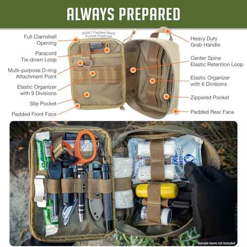 MAXPEDITION Padded Beefy Pocket Organizer (6¡± x 2.5¡± x 8¡±) EDC Pouch, Tactical Tool Pouch for Organization, MOLLE Accessories for Everyday Carry, 0267
