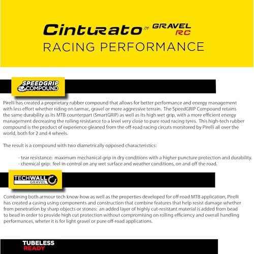 Pirelli Cinturato Gravel RC 40-622 (700 x 40c) Gravel Bike Tire - Gravel Racing Specific Design for Pro-Level Performance - Higher Speeds - Enhanced Lateral Grip