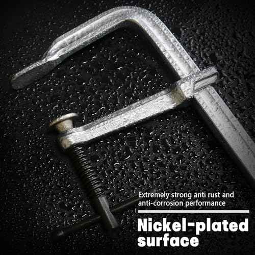 4-Pack 12-Inch Heavy-Duty F-Clamps for Welding, Woodworking & Metalworking ? 550 lbs Load Capacity, 3 Inch Throat Depth, All-Steel Construction (4-Pack - 12 Inch - 3 Inch)