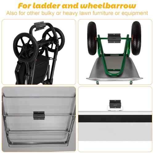 Heavy-Duty Ladder Hanger-Wall Mount Ladder Hooks for Ladder Storage-Wheelbarrow Hangers for Garage Wall-4 Pack(4 P)