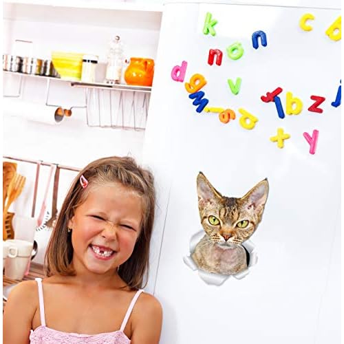 Winston & Bear Grumpy Rex Cat Wall Decals - 2 Pack - Grumpy Rex Cat Toilet Sticker ? 3D Cat Car Window and Bumper Sticker - Retail Packaged Cat Lover Gifts