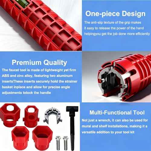 Multifunctional Sink Tool 14-in-1, Faucet & Sink Installer Wrench Tool, Assistant Tool for Plumbing Installation & Repairs in Kitchen, Bathroom, Toilet, and Under-Sink Pipes