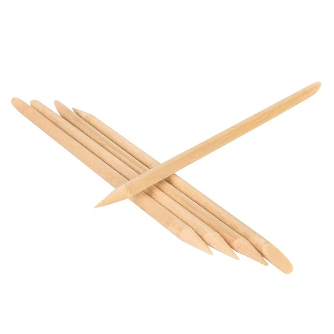 100PCS Orange Sticks for Nails 4.5 Inch - Wooden Cuticle Pusher & Remover Set - Non-Toxic, Skin-Safe - Wood Tools for Manicure & Pedicure - Disposable Set for Home & Salon - Won't Break Easily
