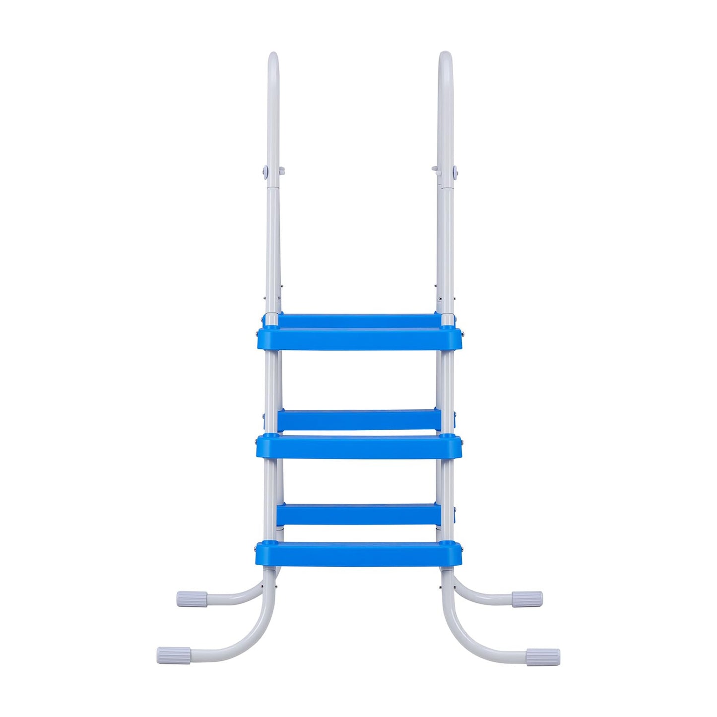 VEVOR Above Ground Pool Ladder, 3-Step Steel A-Frame Swimming Pool Stairs for 36 in High Wall, 300 lbs Capacity Entry/Exit Steps with Secure Non-Slip Sturdy Wide Step, Easy Setup, White & Blue