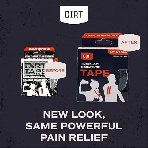 Premium Cotton, Elastic Kinesiology Athletic Tape, 2 Continuous Uncut roll (16.4 feet Long). Latex Free, Hypo-Allergenic, Water Resistant (Black)