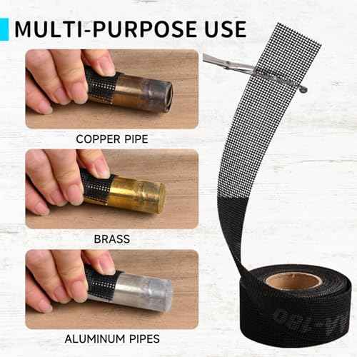 180 Grit Mesh Sandpaper Roll, 1-1/2" x 5 Yard Plumbing Sanding Cloth - Double Side Open Mesh Silicon Carbide Abrasive Roll for Copper Pipe, Wood and Metal Sanding