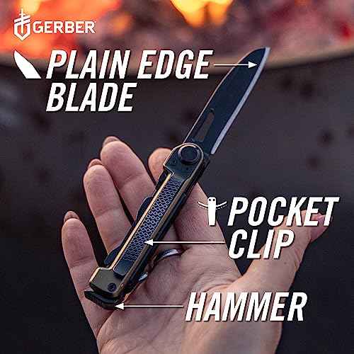 Gerber Gear Armbar Scout 7-in-1 Multi-tool - 2.5" Plain Edge Blade, Hammer, Scissor, Saw - EDC Gear and Equipment - Green