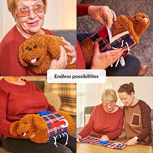 ODOXIA Fidget Muff and Blanket for Elderly | Fidget Blanket for Dementia | Dementia Products for Elderly | Gift and Activities for Seniors with Alzheimer’s | Sensory Toys