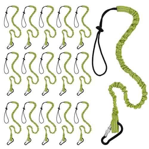 ByteX 15 Pack Tool Lanyard with Single Metal Buckle and Adjustable Loop End, Standard Length, Maximum Weight Limit 8KG 17.6lb