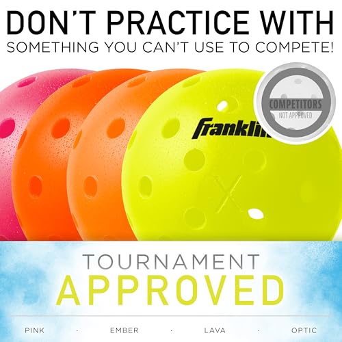 Franklin Pickleball 2 Player Carbon Fiber Paddle and X-40 Pickleball Set - (2) Carbon Fiber Paddles - (4) X-40 Balls - USA Pickleball Approved