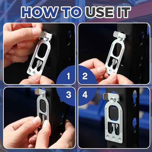 Zonon 100 Pcs Teardrop Pallet Rack Safety Clip Warehouse Storage Pallet Racking Beam Safety Clip Safety Steel Pallet Rack Clip Connector Cross Beam Locker for Shelf Garage