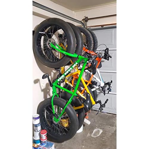 StoreYourBoard BLAT Bike Fat Tire Wall Rack, Holds 2 Bikes, Home and Garage Storage Hooks, Heavy-Duty Solid Metal Max 100 lbs
