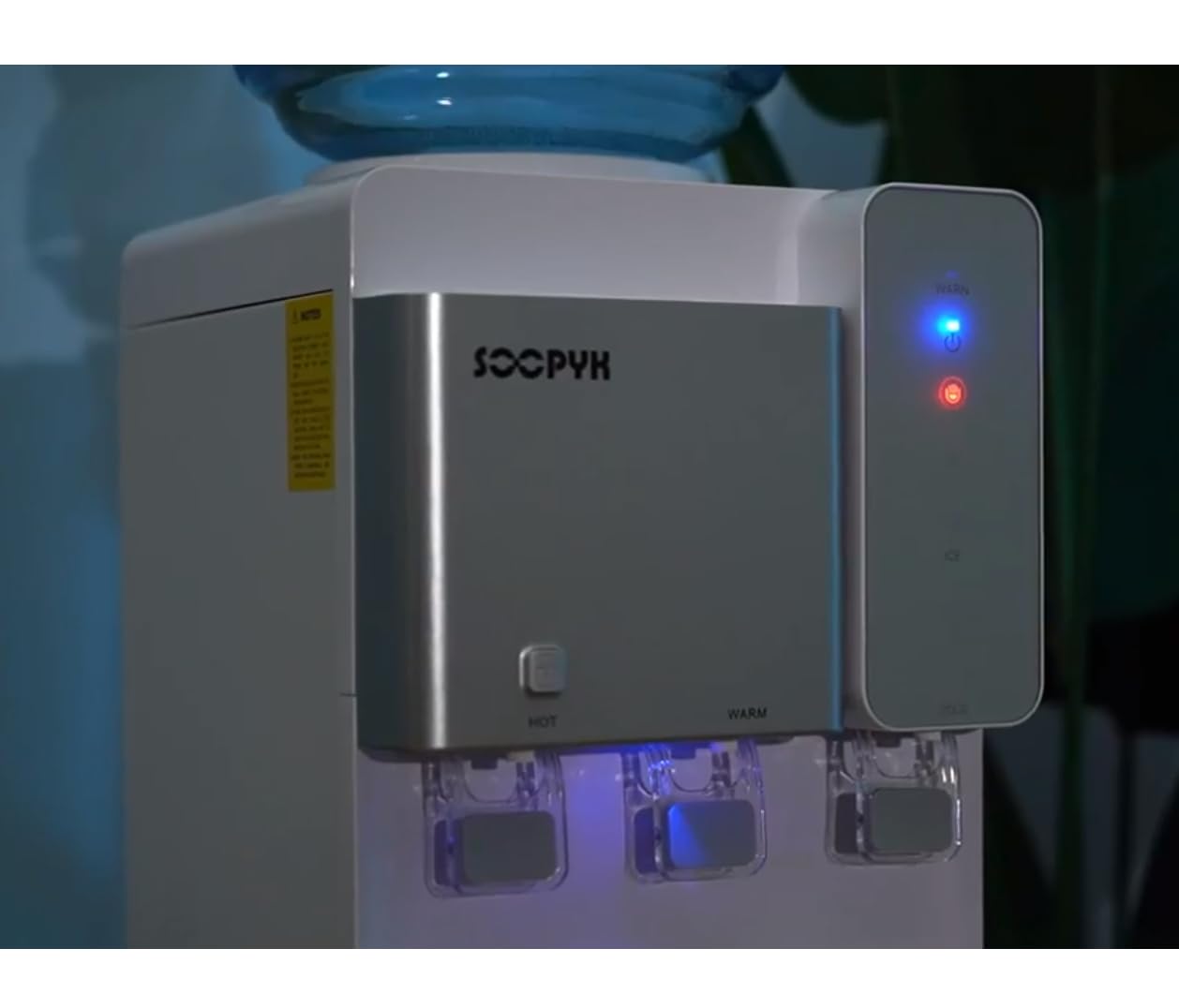 SOOPYK Hot and Cold Water Dispenser with Ice Maker for 5 Gallon Bottle Water Cooler Dispenser Built-in Ice Maker 27 lbs in 24 hrs with Child Safety Lock