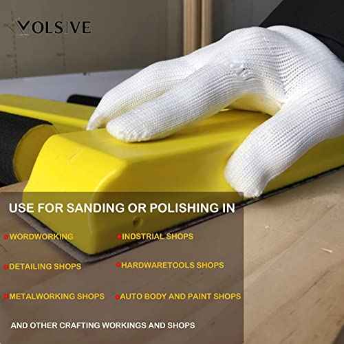 Hand Sanding Block Set of 7, Rectangle Sanding Blocks Auto Body with 20Pcs Hook and Loop Sandpaper,Flexible for Automotive Paint and Woodworking Sand Furniture Home Arts and DIY Crafts