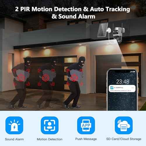 4K Solar Security Cameras Wireless Outdoor Battery Powered, 5GHz & 2.4GHz Dual Lens Bullet & 360¡ÆPTZ Linkage Outdoor Security Camera with Solar Panel, 8X Digital Zoom Color Night Vision (Silver)