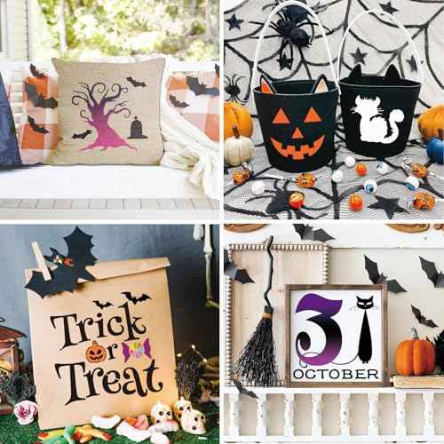 Halloween Stencils for Shirts Reusable Halloween Ghost Paint Stencil for Crafts Door Mats Glass Crafts Cookie Baking Door Hanger Sign (spider18)