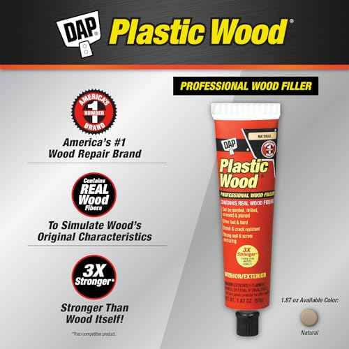 DAP Plastic Wood Solvent-Based Professional Wood Filler, Natural, 1.87 oz (7079821500)