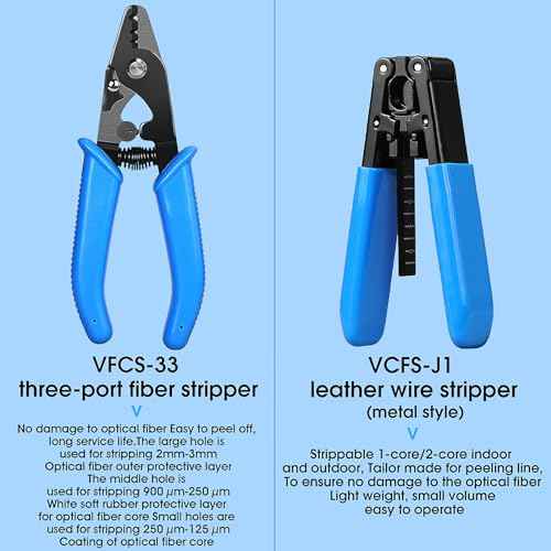 Fiber Optic Termination Tool Kit FTTH Cable Cold Welding Tool Set with 6S Optical Fiber Cleaver and FC-LC Adapter M7 3 in 1 OPM with RJ45