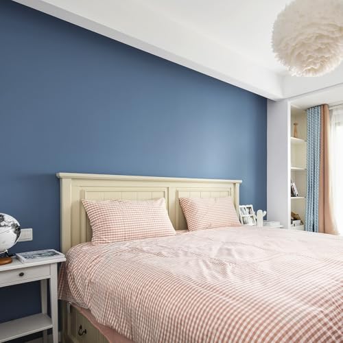 CAX Navy Blue Peel and Stick Wallpaper 15.7"x118" Dark Blue Contact Paper Matte Navy Blue Self-Adhesive Wallpaper Solid Color Waterproof Wall Paper for Cabinets Furniture Renovate Wall Covering