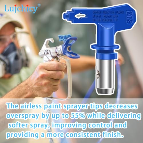 313 Spray Tip Nozzle, Reversible2 Airless Paint Sprayer Tips for Airless Sprayer (/Pack)