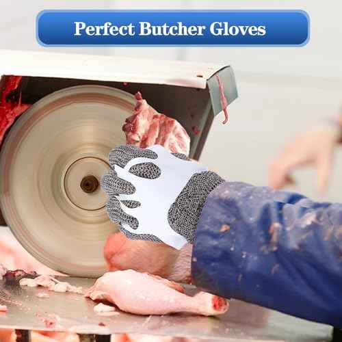 Top grade cut resistant stainless steel mesh chainmail gloves for butchering, protective gloves