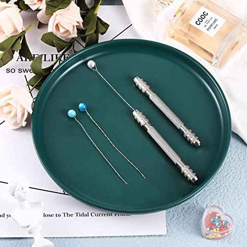 Zhehao Double Ended Pin Vise DIY Hand Drill Pin Vise Resin Drill Wire Twisting Tools with Copper Collet Copper Drill Jewelry Making Tools for DIY Hairpin Keychain Bracelets Necklace (2 Pieces)