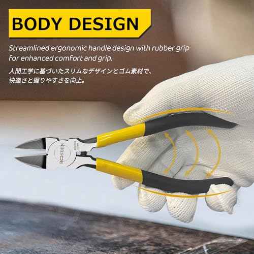 Wire Cutters6.5 inch, 2 Pack, Flush Cutters,BOOSDEN Spring Loaded Cutting Pliers,Side Cutters