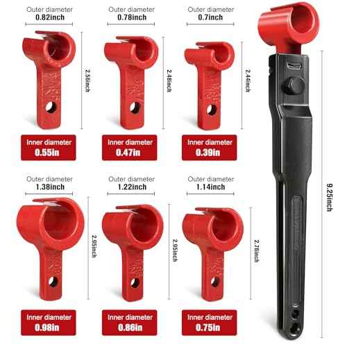 6 in 1 Door Hinge Adjustment Tool Multi-Size Hinge Gap Adjusting Wrench Kit Heavy Duty Door Hinge Repair Tool for Residential and Commercial Use
