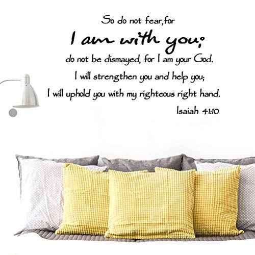 Amosfun Bible Verse Wall Sticker 41 10 Inspirational Removable PVC Decal for Living Room Home Decor Easy Peel and Stick Waterproof